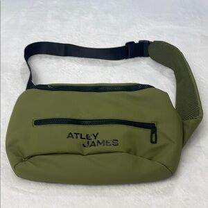 ATLEY JAMES Olive Green Men's Crossbody Bag